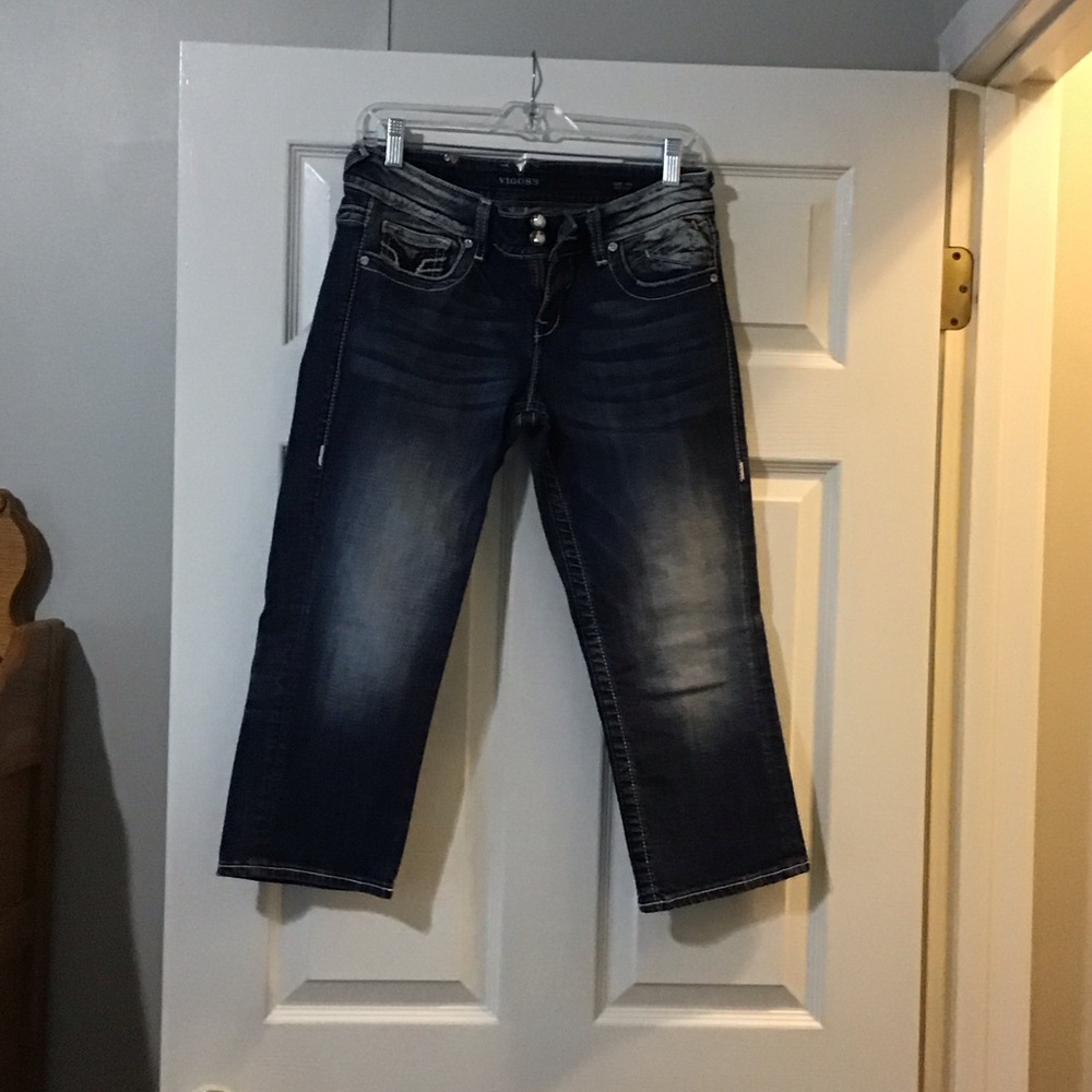 Vigoss Dark Blue Ankle Crop Jeans